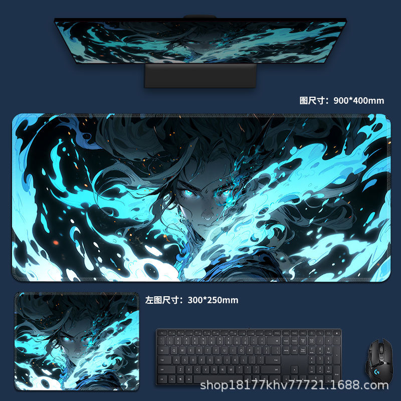 Custom logo waterproof black PU leather desk mat wholesale supplier