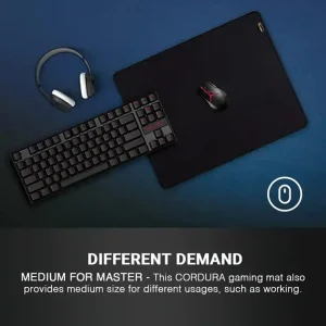 Cordura Nylon Fabric Gaming Mouse Pad Custom Logo Anti Slip Natural Rubber Desk Mat For Esports & Office Use - Gallery Thumb 6