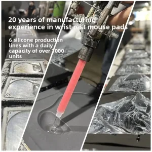 Wholesale Milk Silk Ice Silk Wrist Rest Pad, Silicone Filled Ergonomic Wrist Cushion With Non Slip PU Bottom, Custom Logo Pattern Printed Anti-Fatigue Mouse Wrist Support Mat OEM ODM Factory - Gallery Thumb 5