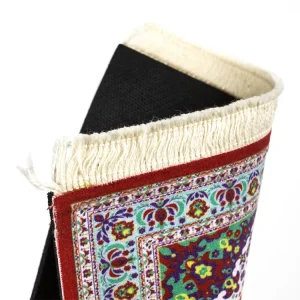 Wholesale Persian Vintage Fringed Prayer Mat Factory | Custom Rubber Anti Slip Muslim Tassel Rug - Gallery Thumb 4
