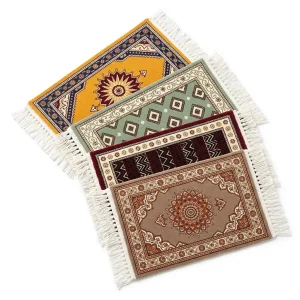 Wholesale Persian Vintage Fringed Prayer Mat Factory | Custom Rubber Anti Slip Muslim Tassel Rug - Gallery Thumb 9