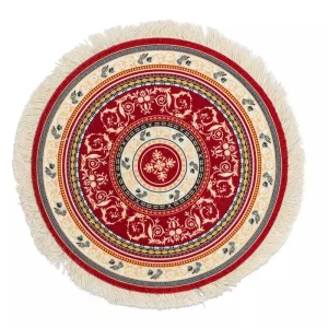 Wholesale Persian Vintage Fringed Prayer Mat Factory | Custom Rubber Anti Slip Muslim Tassel Rug - Gallery Thumb 12