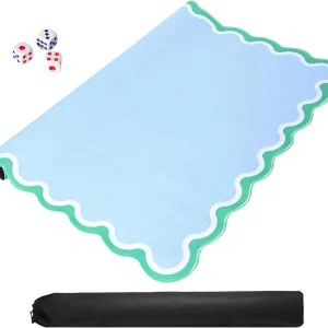 iDeskMat Scalloped Edge Mahjong Mat | Custom Natural Rubber Base | Anti-Slip Noise Reduction | 31.5″ x 31.5″ | Wholesale OEM ODM Factory - Gallery Thumb 3